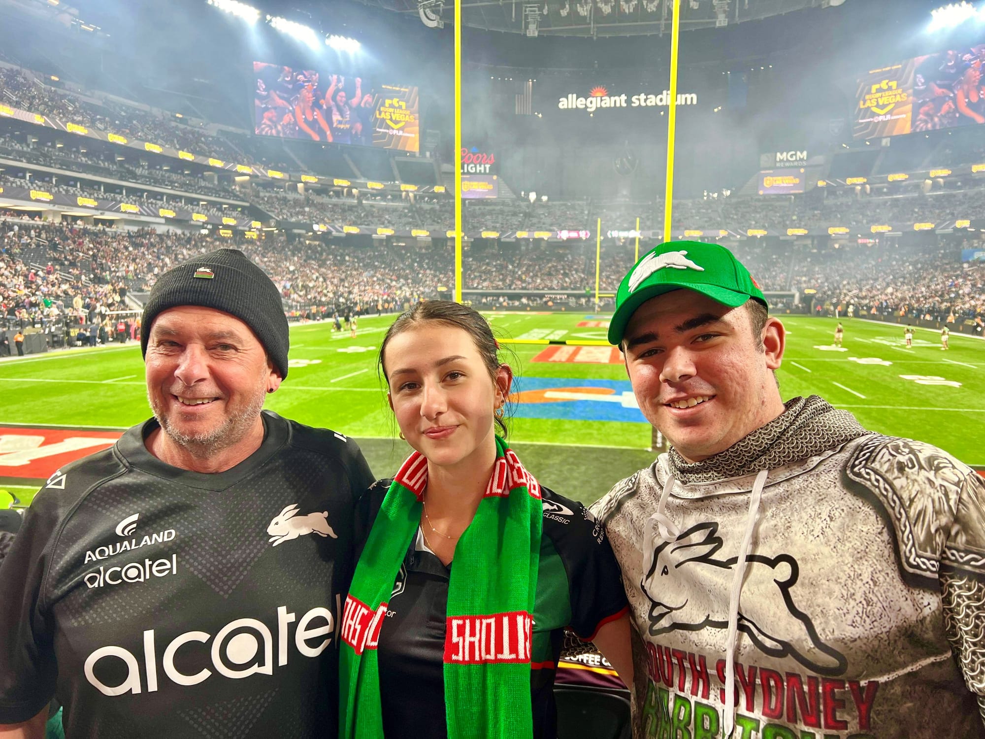 Local family takes in NRL Vegas experience
