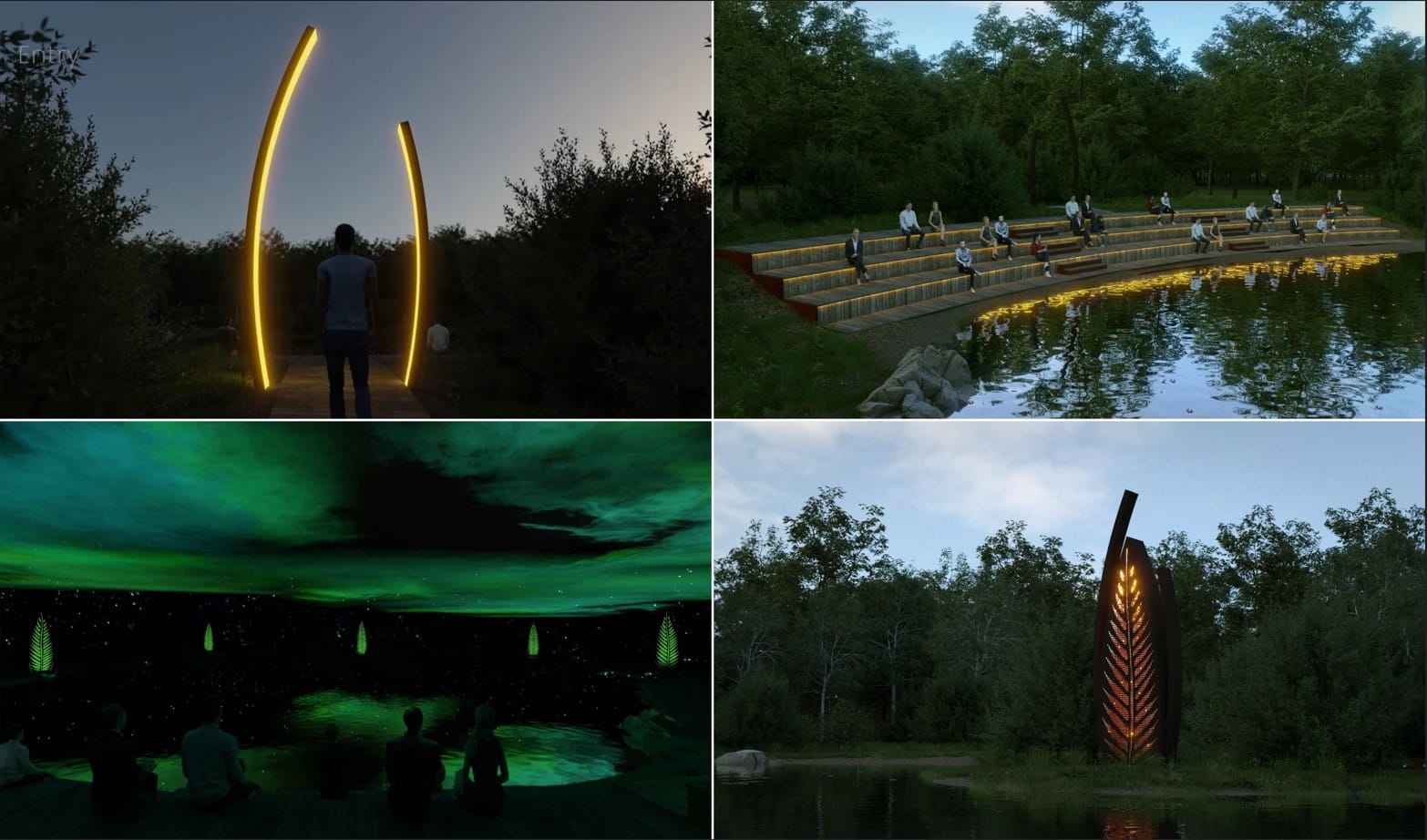 Interpretive light show installation on K’gari