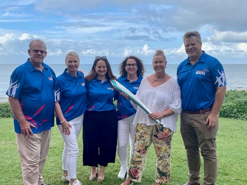 Lisa Curry gives Olympic flame to Fraser Coast Mates post image