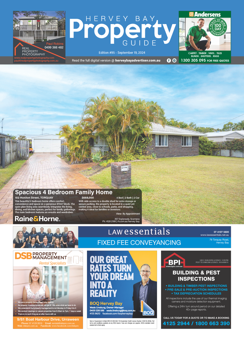 Hervey Bay Property Guide 19th September 2024 post image