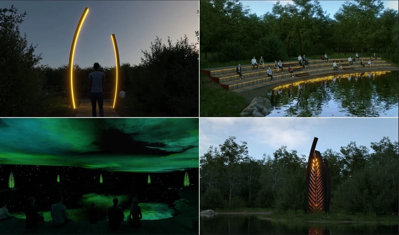 Interpretive light show installation on K’gari post image