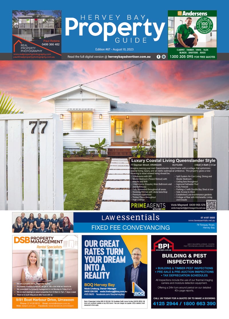 Hervey Bay Property Guide 10th August 2023 post image
